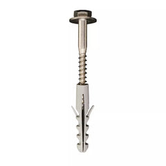 Bodenverankerung für Leitpfosten- und Bake, 1 Schraube M10 x 130 mm + 1 U-Scheibe Ø 10,5 mm + 1 Dübel S 14